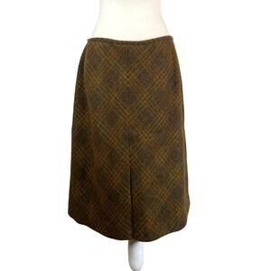 Vintage Plaid Wool Skirt Linda Allard Ellen Tracy Preppy Lit Kid Bookstore GIrl